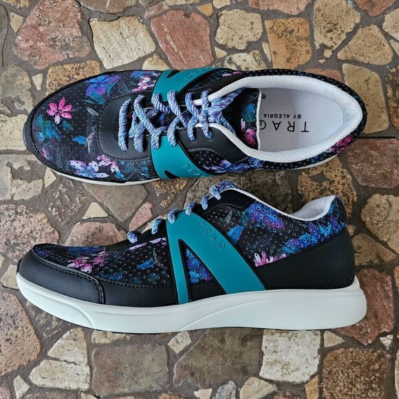 Traq By Alegria Women's Floral Print Sneakers Size 9.5 (40) - Picture 7 of 11
